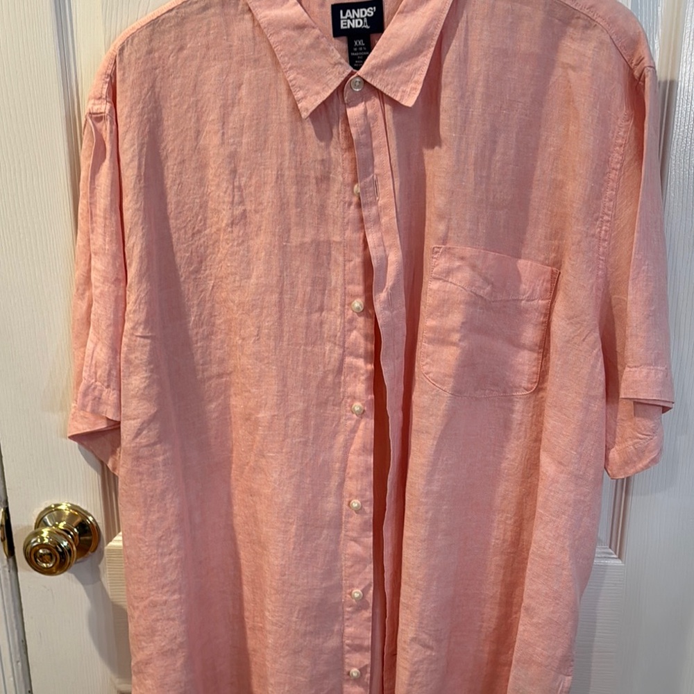 NWT Lands' End Men's Tangerine Shirt Size XXL Traditional Fit